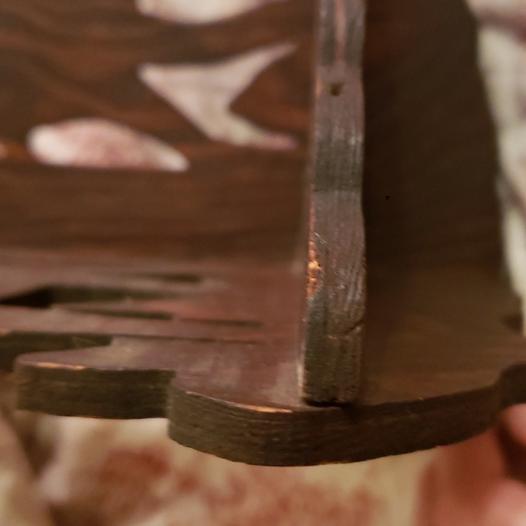 Antique Primitive Lodge Look Corner Shelf - Picture 3 of 5